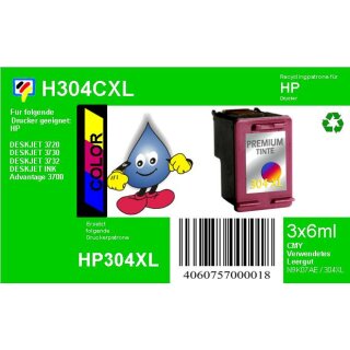 HP304XL - TiDis Druckerpatrone color mit 18ml Inhalt ersetzt die N9K07AE