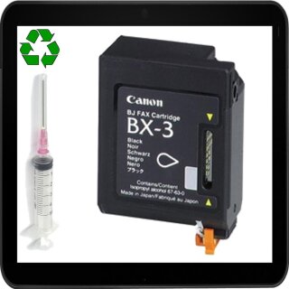 Canon BX3 Druckerpatronen Nachfüllservice mit ca. 25ml schwarzer Premium Nachfülltinte