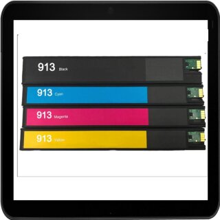 HP913A schwarz, cyan, magenta, yellow TiDis Ersatzpatronen Multipack