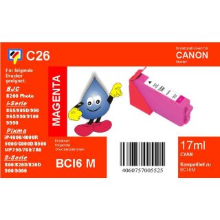 C26 - TiDis Ersatzkombipatrone mit 17ml Inhalt - BCI6M/BCI3M - magenta -