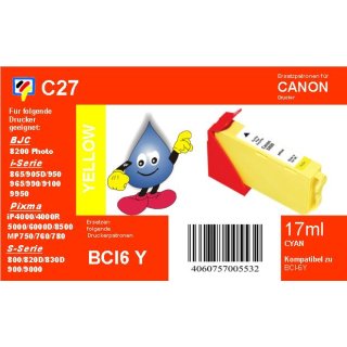C27 - TiDis Ersatzkombipatrone mit 17ml Inhalt - BCI6Y/BCI3Y - yellow -
