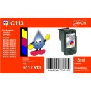 C113- TiDis Ersatzdruckerpatrone mit 13ml Inhalt - CL511 / CL513  - color -
