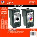 C114 - TiDis Multipack mit 2 Ersatzpatronen  - schwarz...