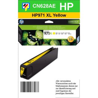 HP971Y XL- Original CN628AE - yellow - Druckpatrone Nr. 971 XL mit ca. 6.600 Seiten Druckleistung nach Iso