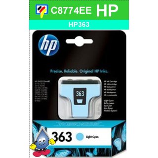 HP363LC - Original C8774EE - lightcyan-Druckpatrone mit 5,5ml Inhalt zum Superangebot 