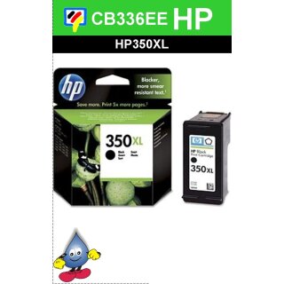 HP350BKXL - Original CB336EE - schwarz -Druckpatrone mit 25ml Inhalt und ca. 1000 Seiten Druckleistung nach Iso