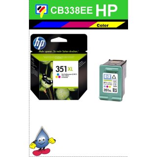 HP351CXL - Original CB338EE - color-Druckpatrone mit 14ml Inhalt und mit ca. 580 Seiten Druckleistung nach Iso