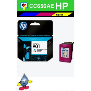 HP901CXL - Original CC656AE - color - Druckpatrone mit 360 Seiten Druckleistung nach Iso