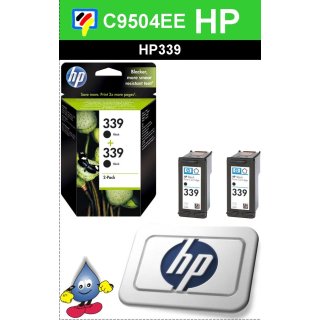 HP339BK - Original C9504EE - schwarz-Druckpatronen mit je 2x 21ml Inhalt zum Superangebot 