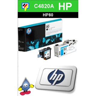 HP80BK - Original C4820A-schwarz-Druckkopf mit 17ml Inhalt zum Superangebot 