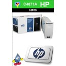 HP80BK - Original C4871A-schwarz-Drucktinte mit 350ml...