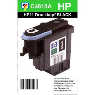 HP11BK - Original C4810AE -schwarz- Druckkopf mit 8ml Inhalt zum Superangebot