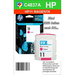 HP11M - Original C4837AE-magenta-Druckpatrone mit 28ml Inhalt zum Superangebot 