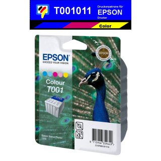 T001011 -5 farbig- Epson Original Druckerpatrone mit 66ml Inhalt -C13T00101110-